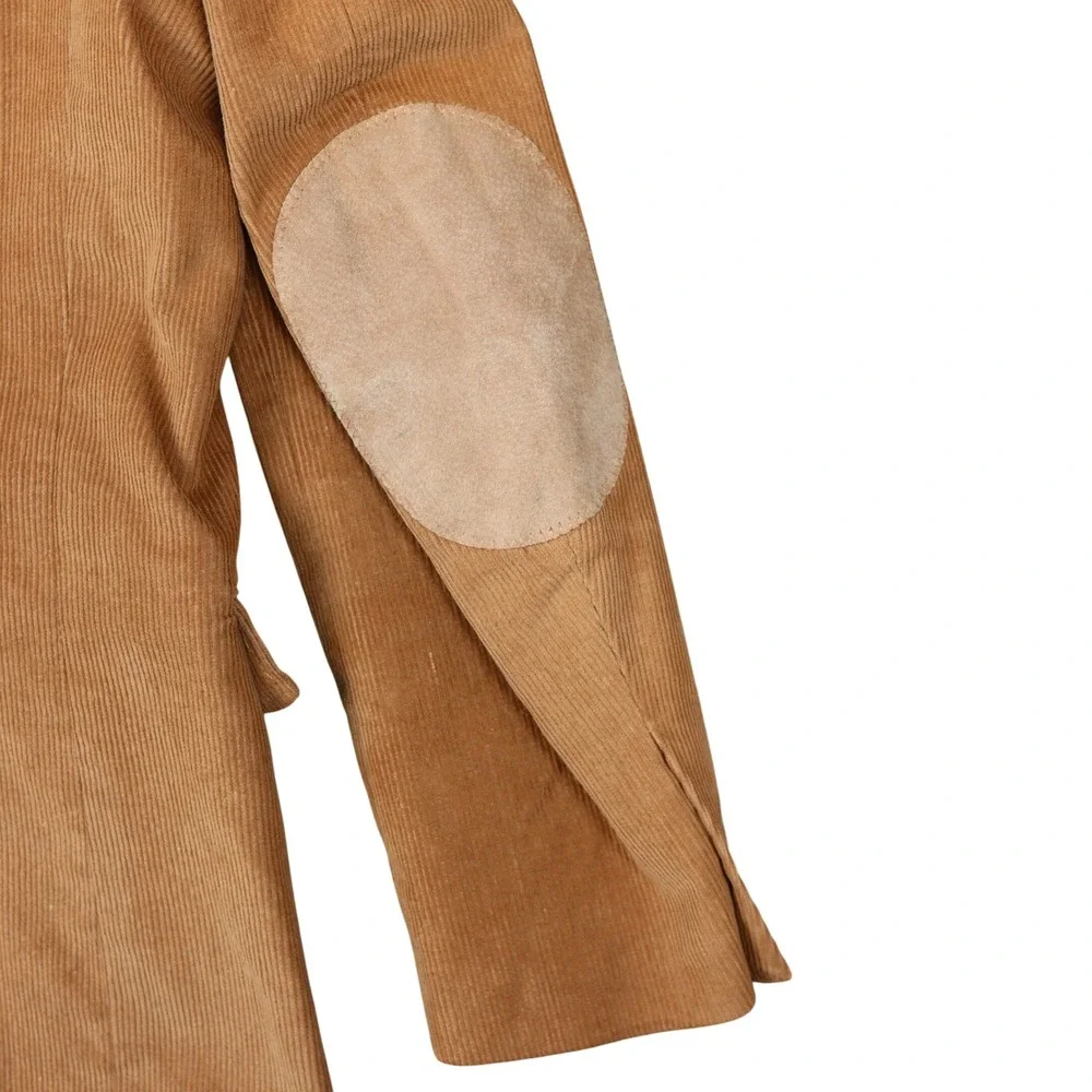 Circle S Mens Tan Corduroy Western Blazer Sport Coat Elbow Patches 44R Vintage